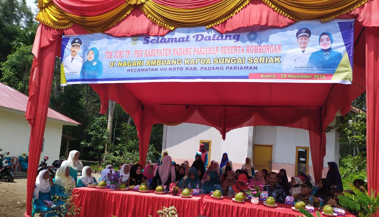 Wakili Kecamatan dalam Lomba Penilaian Dasawisma Kabupaten Padang Pariaman, Nagari Ambuang Kapua Sun